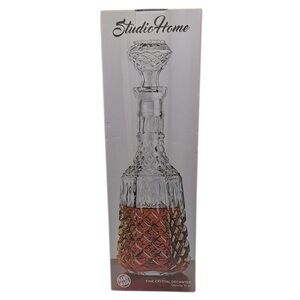 Studio Home Fine Crystal Handmade Bar Decanter 36 oz New in Box!